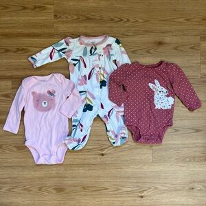 Carter's Pink One Piece Bodysuit Collection